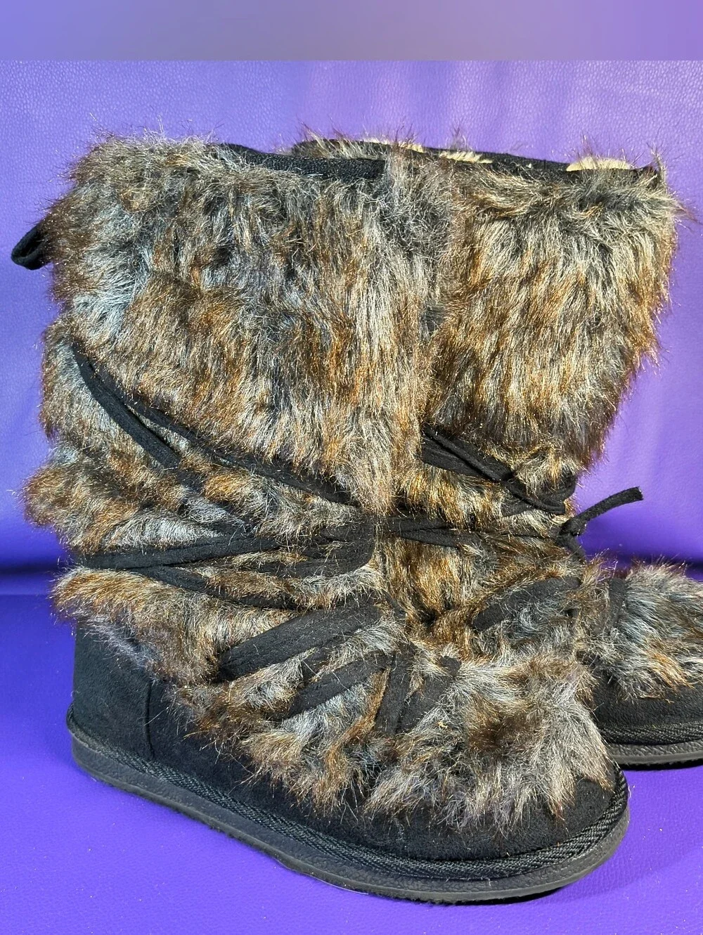 JustFab Women's Fur Boots 10